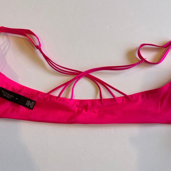 Victoria's Secret Bra Womens 32C Pink Very Sexy Push Up Bra Front Close Bright - Picture 5 of 8